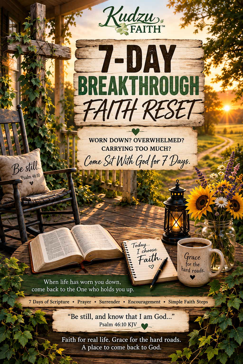 Kudzu Faith 7-Day Breakthrough Faith Reset KJV devotional cover